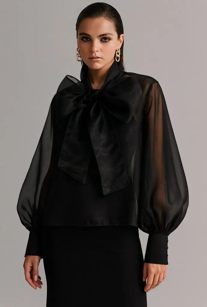 AMALFI - BOW SRAJCA V ČRNI BARVI