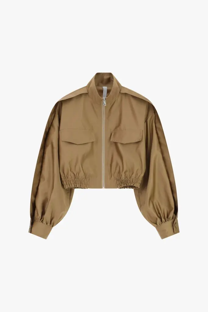 IMPERIAL FASHION - BOMBER JAKNA Z ŽEPI V ZLATI BARVI