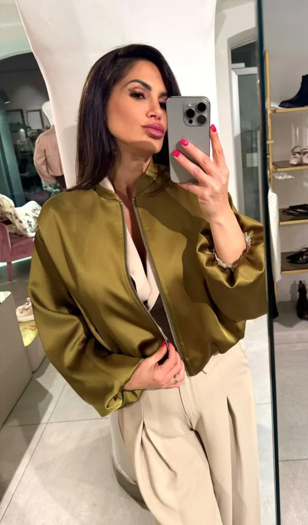 IMPERIAL FASHION - OLIVE OIL BOMBER JAKNA