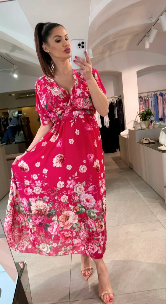 AMALFI - FUXIA FLOWER DRESS