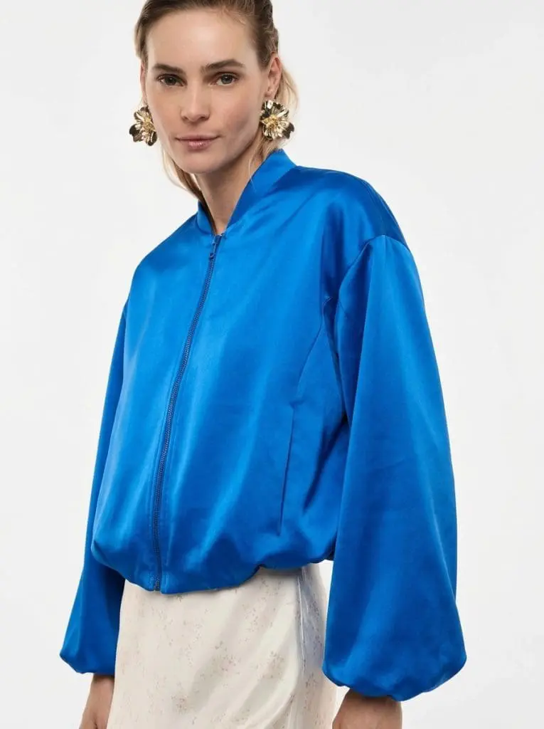 IMPERIAL FASHION - ELECTRIC BLUE BOMBER JAKNA