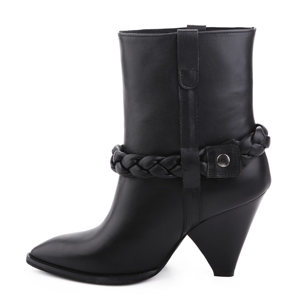 L'estrosa Texano gležnarji s petko v črni barvi