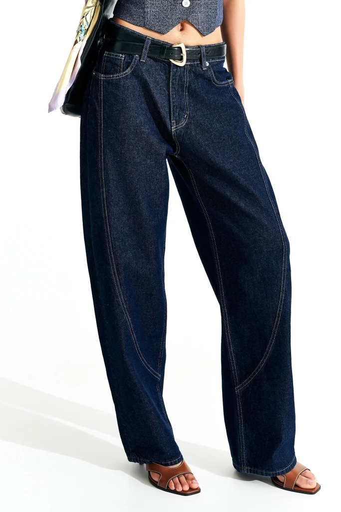 AMALFI - TEMNO MODRE BALOON JEANS