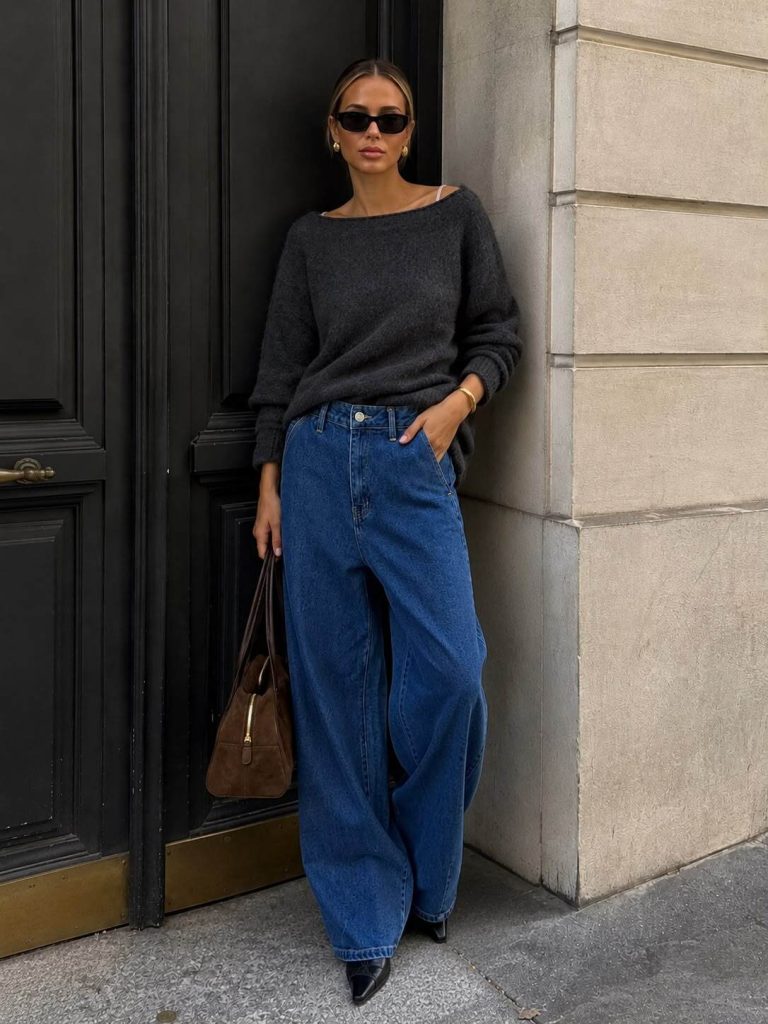 AMALFI - HIGH WAISTED BALLOON JEANS HLAČE